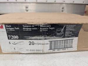 3M 7200 Black Stripper Pads 20 in 5-Pack