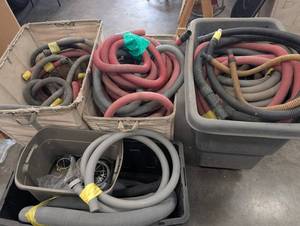 Commercial Vacuum Hose Mixed Lot in Bins