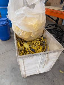 Industrial Yellow Caged Work Light String Set
