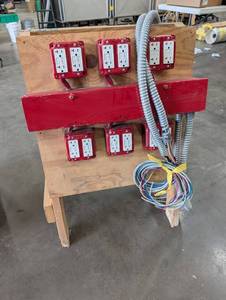 Custom 6-Box Electrical Receptacle Panel