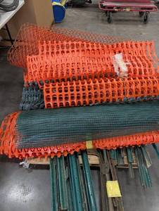 Construction Fence Mesh & Steel Posts Mixed Lot