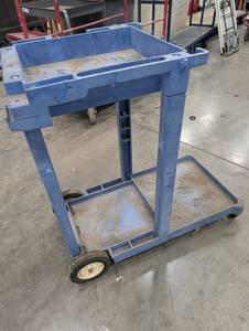 Blue Utility Cart With Casters