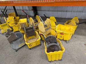 Janitorial Mop Buckets and Wringer Carts Mixed Lot