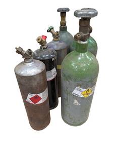 Industrial Gas Cylinder Lot Oxygen & Acetylene (5)