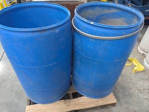 Blue Plastic Drums (Lot of 2)