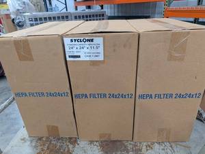 Syclone 55021 Standard Capacity HEPA Filter 24 X 24 X 11.5 in (Lot of 3)
