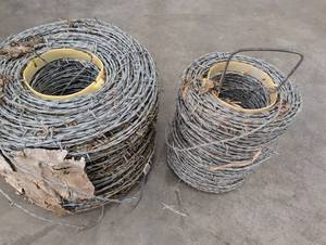 Barbed Wire Fence Rolls (Lot of 2)