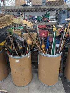 Commercial Brooms, Rakes & Cleaning Tools Mixed Lot
