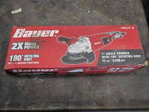 Bauer 1962E-B 7 Angle Grinder 15 Amp 8,500 RPM