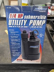Barracuda 691-3309 14 HP Submersible Utility Pump 1500 GPH