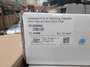 Zefon Z008BA Asbestos PCM Air Sampling Cassettes 25mm 3-Piece Case of 10