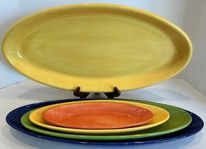 Pottery Barn Colorful Serve Oval Platters (Lot of 5)