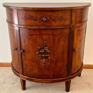 Ethan Allen Demi-Lune Console Cabinet