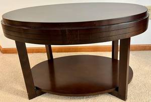 Oval Wood Accent Table