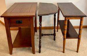 Wood Accent Tables - Set of 3