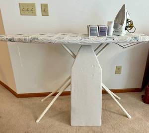 Rowenta Steam Iron, Cleaning Kits, Ironing Boards & Sad Irons (Lot of 3)