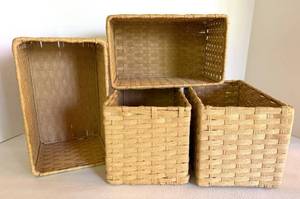 Woven Storage Baskets (Lot of 4)