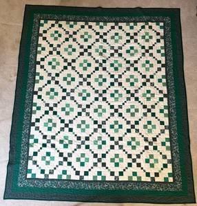 Handmade Green Patchwork Quilt