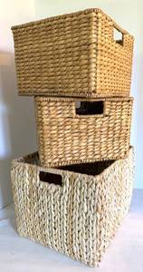 Woven Storage Basket Set (Lot of 3)