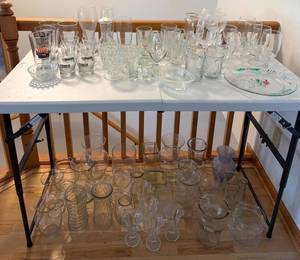 Assorted Clear Glassware Mixed Lot