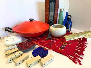 Mixed Lot of Home Decor, Bottles & Household Items