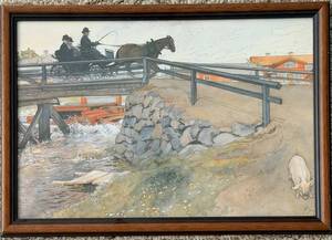 Carl Larsson - The Bridge - Framed Print