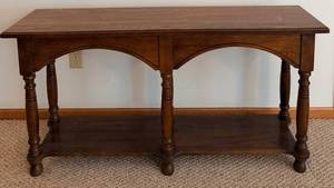 Wood Console Table With Shelf