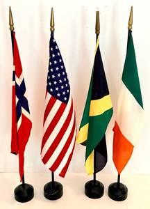 International Desk Flag Mixed Lot of 4