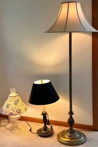 Three - Table and Floor Lamps Mixed Lot
