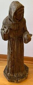 Hooded Friar Cement Garden Statue