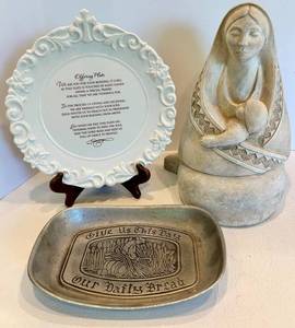 Grasslands Road, Monterey Art Studio & Bread Tray Religious Decor Mixed Lot