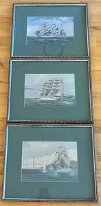 Signed Framed Nautical Prints (Lot of 3)