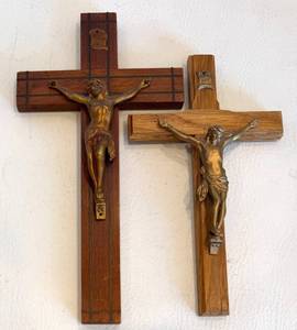 Wooden Crucifix Pair (Lot of 2)