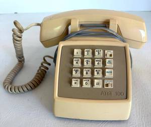 Vintage AT&T 100 Push Button Desk Phone