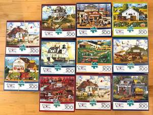 Charles Wysocki Buffalo Large Pieces 300-Piece Puzzle Set (Lot of 11)