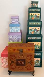 Barrington Studios Birdsong & Lion Decorative Box Set (Lot of 3)