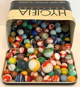 Hygieia Tin of Assorted Marbles With UV Reactive Pieces