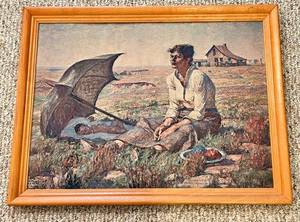 Vintage Framed Landscape Painting