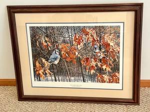 Vintage Wayne Meineke December Blue Jays Signed Print