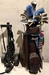 Datrek Golf Bag, Pull Cart & Mixed Clubs Mixed Lot
