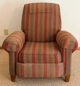 Ethan Allen Recliner Chair With Armrest & Headrest Covers #2
