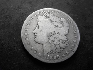1893 CC Morgan Silver Dollar