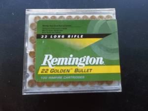 Box Of 100 Remington Golden Bullet Ammo .22 LR