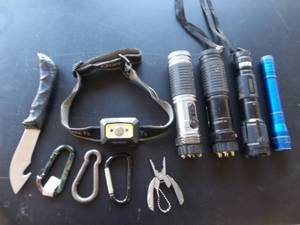 Tazer Flaslights & Lot Of Head Lamps