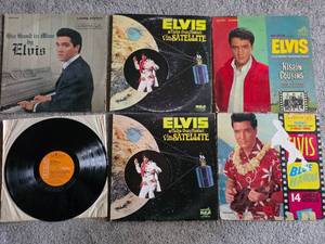6-Vintage Vinyl Record Albums (Elvis)