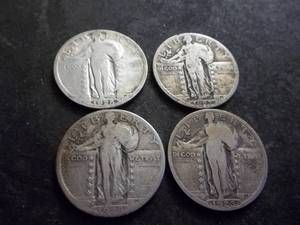 1926, 1927, 1928, 1928 S Standing Liberty Quarters