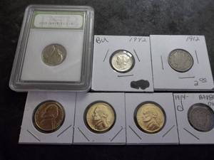 4- Jefferson Proofs, 1942 Mercury BU, 1912 Libery Head, 1914 Barber Dime