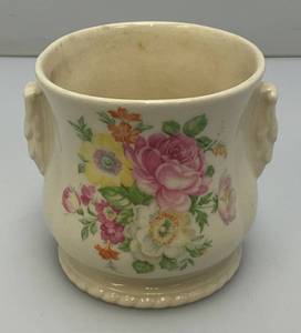 Vintage MCM Royal Copley Flowered Vase 4 x 4 12
