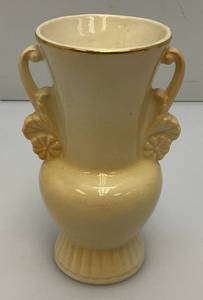 Vintage MCM Royal Copley 6 12 Tall Vase Peachy Beige