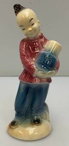 Vintage MCM Royal Copley Oriental Boy With Jug Figurine 8